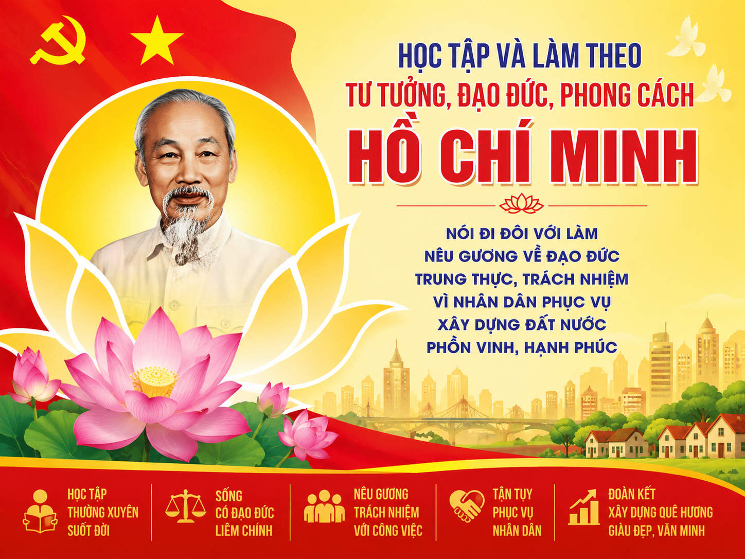 Đẩy mạnh học tập, thực hành tư tưởng,đạo đức, phương pháp, phong cách Hồ Chí Minh trong giai đoạn phát triển mới